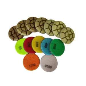 Flexible 3 Inch Resin Wet Dry Grinding Buffing Pads Diamond Floor Polishing Pad OEM