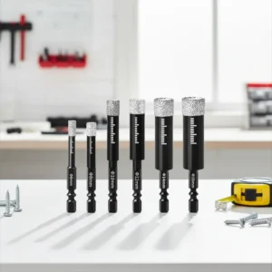 Hammer Drill Bits Hex Shank Brazing Dry Drilling for Ceramic Tile Quartz Stone Marble