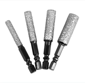Hex Shank 2-in-1 Brazed Diamond Core Drill Bit Set Dry Drilling Grinding Hole Saw for Ceramic Tile No Water Required OEM
