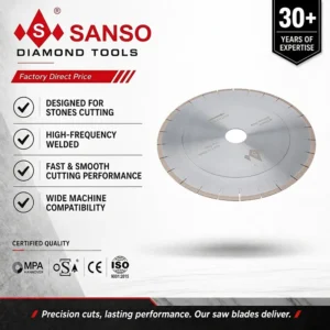 High Frequency Welding Porcelain Cutting Disc Diamond Saw Blade for Dekton Marble Ceramic
