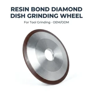 High Hardness Single Bevel Diamond Resin Grinding Wheel 4B1 Abrasive Disc 150mm Diameter Saucer Shape Fast Heat