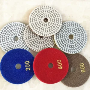 High Quality 100mm 4 Inch 7 Step Wet Diamond Polishing Pads for Stone Quartz Fabrication