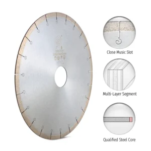 High Quality Industrial Grade Diamond Saw Blade for Rock Slabs with OEM Support for Hot Pressing and Laser Welding Process