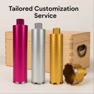 High-Speed Wet Diamond Core Drill Bits for Rebar Masonry Reinforced Concrete Customizable M14 11/4UNC Thread 18-400mm Size