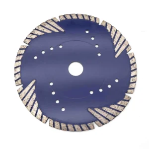 Hot Pressed Industrial Turbo Teeth Diamond Saw Blade FM-001 Ti-coated for Concrete Granite Stone Cutting