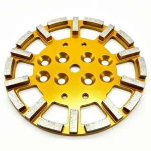 Industrial 10″ Very Fine Abrasive Diamond Grinding Wheel Metal Bond Serration Grinding Disc Grit 8-120# for Concrete Natural