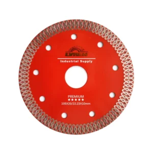 Industrial 105mm Diamond Saw Blade Ceramic Cutting 6mm Edge Segmented Disc Customizable Surface Color Dry Wet OEM