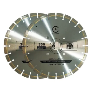 Industrial Durable 14inch 350mm Nitride Diamond Saw Blade 15mm Segment High Frequency Welded for Wet Cutting Granite Concrete