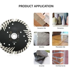Industrial Grade 115/125/150/180mm Diamond Turbine Blade for Cutting Granite Marble Paving Stone & Concrete