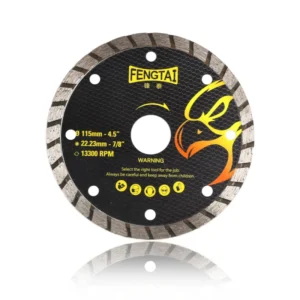 Industrial Grade 115mm Hot Pressed Diamond Turbo Saw Blades 30T OEM 2.0mm Thickness Cutting Granite Marble Concrete