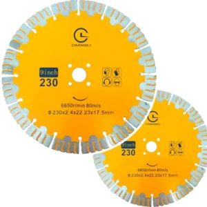 Industrial Grade OEM Hot Pressed 230mm 9 Inch Wall Granite Stone Concrete Wet Dry Cutting Diamond Saw Blade