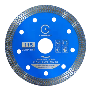Industrial Nitride Coated OEM Compatible Extra Thin 115mm Mesh Turbo Diamond Tile Cutting Saw Blade for Porcelain/Ceramic
