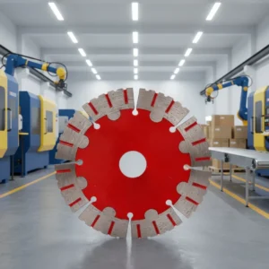 Industrial grade Circular Sintered Diamond Turbine Saw Blades with Thermal Press protection Teeth for Cutting Stone and Concrete