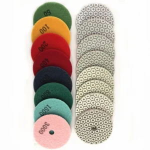 JDK 4 Inch 7 Step Floor Polishing Pad Flexible with Wet Dry Resin for Granite Quartz Marble Engineer Stone OEM Customized 100 MM