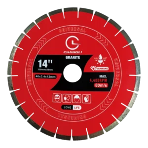 Long Life 350mm High Frequency Welded Nitride Diamond Saw Blade for Wet Cutting Granite Concrete Stone OEM