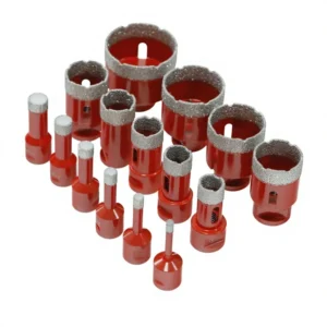 M14 Vacuum Brazed Steel Porcelain Tile Core Drill Bits Hole Saw Cutter Ceramic Marble Dekton Diamond Drill Bit Kit
