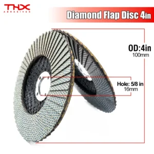 Mini Diamond Flap Disc 4″ Flap Sanding Disc Diamond Electroplated Grit 60 Sanding Wheel 100 X 16mm Angle Grinder