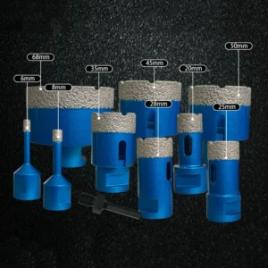 Multi Purpose Diamond Core Hole Saw Set Carbide High Speed Durable for Masonry Concrete Model 045 Blue