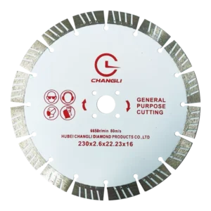 Nitride 230mm Segmented Diamond Saw Blade for Dry Cutting Granite Concrete Stone Brick