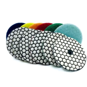 OEM Customizable 4 Inch Diamond Concrete Grinder Stone Dry Polishing Buffing Pads for 100mm Floor Marble Granite Quartz