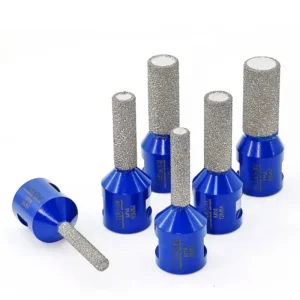 OEM Vacuum Brazed Diamond Finger Milling Bits with Cooling Wax M14 5/8”-11 Milling Cutter Hole Opener for Tile Dekton Marble