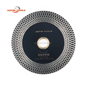Off The Shelf Wet or Dry 4.5Inch 115mm Continuous Diamond Cutting Disc Ceramicmesh Super Thin Turbo Saw Blade for Porcelain Tile