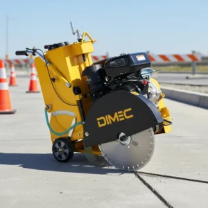 PME Q420 Low Vibration Road Concrete Saw Cutting Equipment Petrol Diesel Powered Walk Behind Concrete Cutter