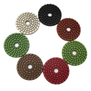 Professional 100mm 4 Inch Multi Color Diamond Resin Bond Turbo Abrasive Pad Medium High Efficiency Durable Floor Polishing