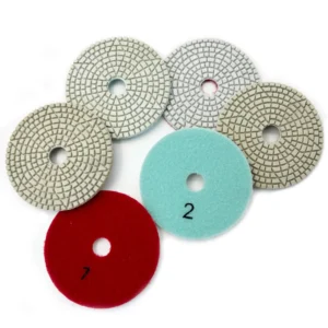 Professional Quality 3 Step 100mm Wet Diamond Resin Polishing Pads High Efficiency OEM Compatible Angle Grinder Ceramic