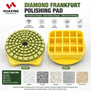 Resin Bond Diamond Frankfurt Polishing Pad Horseshoe Grinding Brick for Marble Stone Floor Polishing Pads