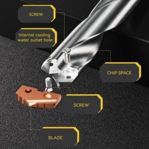 SERTAN Crown Diamond Drill Bit Vacuum Brazed Steel for Metal Drilling Extended Deep Hole U Drill