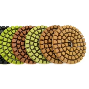 Set of 4” Wet Diamond Polishing Pads Granite Polish with Backer for Marble Stone Concrete Tile Abrasive Disc Tools