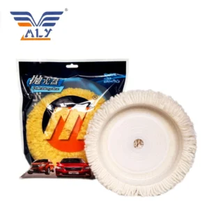 Single Sides Wool Buffing Pad 8″ Compounding Buff Pad Coarse Abrasive Rotary Compatible Polish Wheel Pad For Car Polishing