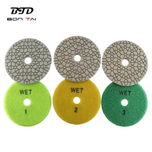 Soft Diamond Wet Polishing Pads 4 Inch Quartz 3 Step Polishing Pad Tile Porcelain Polish Pads