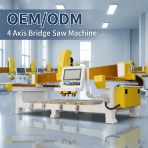 Stone Bridge Cutting Saw 4+1 Axis CNC PLC Bridge Saw Cutting Machine for Granite Tile