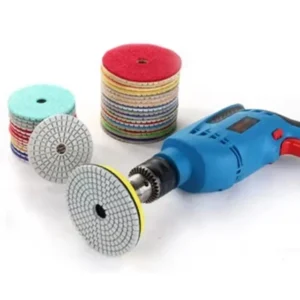 Stone Polishing Tool Wet Resin Buffing Sanding Pad Flexible Diamond Disc with Hook and Loop Back