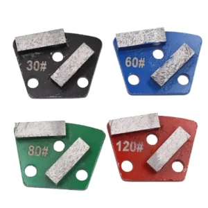 Trapezoid Diamond Tools Metal Bond Grinding Pad With Two Segments Abrasive Block for Concrete Stone Terrazzo Floor