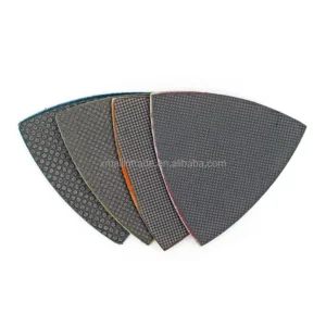 Triangle Diamond Sanding Discs Pads 80x80mm 3″ 60 7000# Grit Multi-Polish for Granite Marble Glass Ceramic Hard-to-Reach Areas