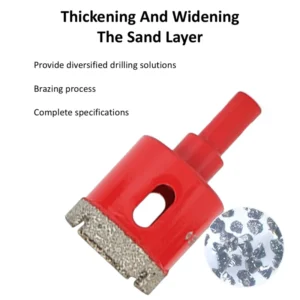 Triangular Shank Vacuum Brazed Diamond Hole Saw Drill Bit for Marble Tile Hole Opener