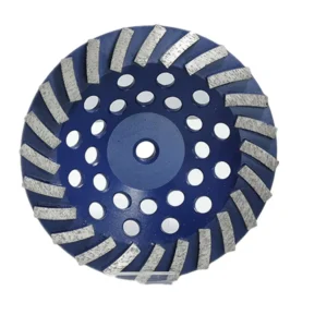 Turbo High Hardness Diamond Metal Bond 10mm Thickness TCW1004 Concrete Floor Abrasive Cup Wheel Grinding Disc