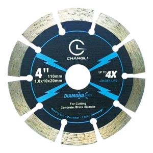 UV Printed Hot Pressed 10 Segments 110mm Diamond Saw Blade for Concrete Brick Granite Cutting 20mm