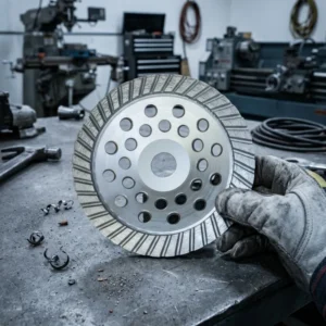 Universal Disc for Deburring Wet Dry Use Concrete Stone Aluminum Based Continuous Rim Cup Shaped Fine Abrasive Grinding Wheel