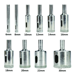 Wet Drilling DIA 3-50mm Diamond Grit Drill Bit Tile Hole Saw Set for Ceramic Porcelain Tile Glass
