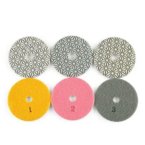 4 in Diamond Hybrid Pads Resin Metal Bond Diamond Flexible Grinding Polishing Pad for Floor Polisher