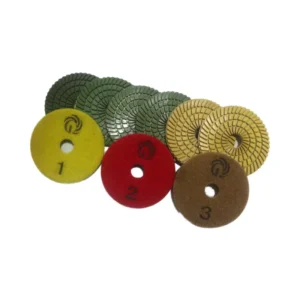 Wet Polishing Pads 4 Inch Diamond Polishing Pads Three 3 Step Polishing Pads for Granite Marble and Other Natural Stone