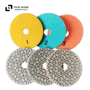 White 3 Step Coarse Diamond Polishing Pads Wet Use Stone Floor Polishing 4inch 5in All Stones Suitable OEM ANGLE