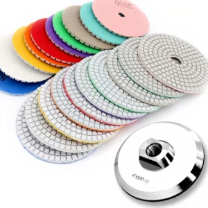 White 7 Step Polishing Pad with Wet Using 4 Inch for Granite Quartz Grinding