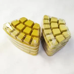 Yellow Trapezoid Polishing Pad for Concrete Floor Polishing 10MM Thick Abrasive Grain Sizes 50 1500# 3 Year Warranty